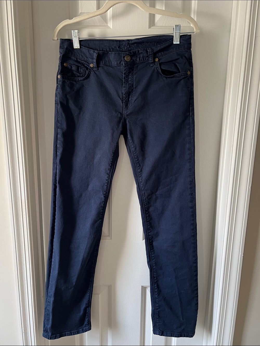 7 For All Mankind Kids Navy Blue Straight-Leg Pants
